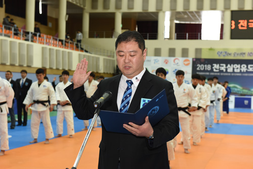 제6회 양구군수기 탁구대회 개회식 참석