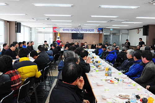 군수 남면 연초순방 주요인사 간담회 참석