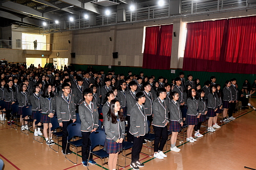 강원외국어고등학교 입학식 참석