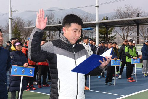 제22회 양구군수기테니스대회 개회식 참석